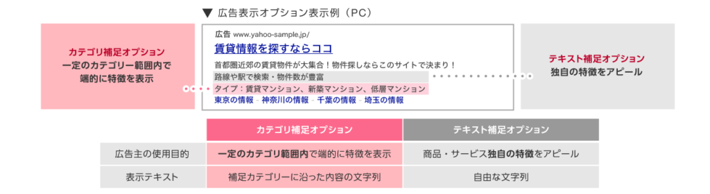 カテゴリー補足オプション